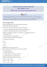 Đề thi giữa kì 1 Sinh 11 Chân trời sáng tạo - Đề số 1